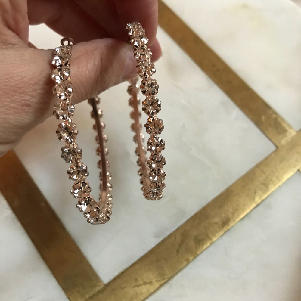 Rose gold hoop earrings